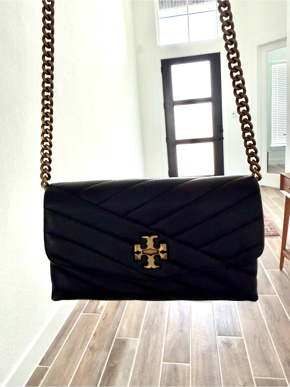 Tory Burch Kira Chevron in Black - Picture 7 of 7